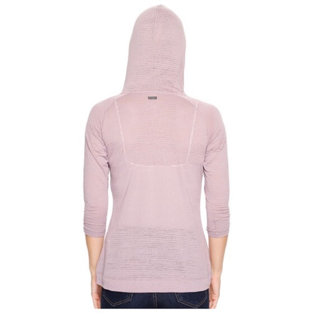 Columbia See Through Burnout 3/4 Sleeve Hoodie - Picture 3 of 6